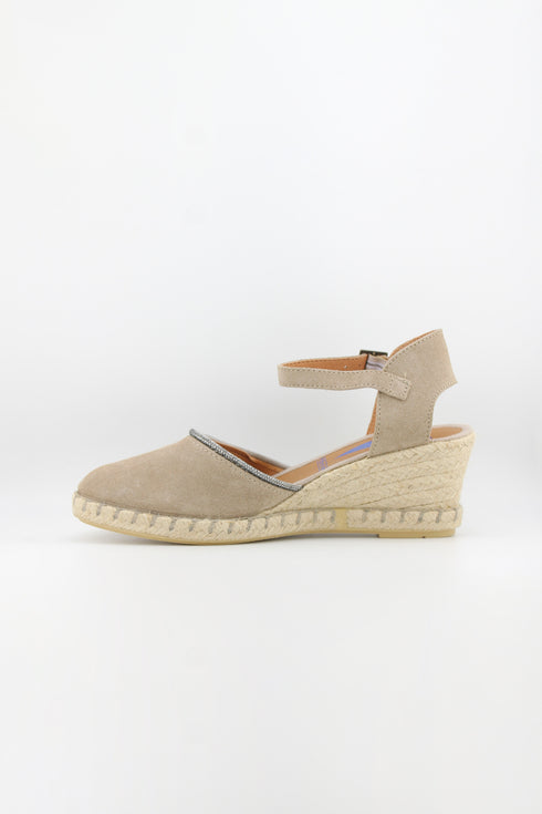Verbenas Suede Espadrille Wedge Slip-Ons